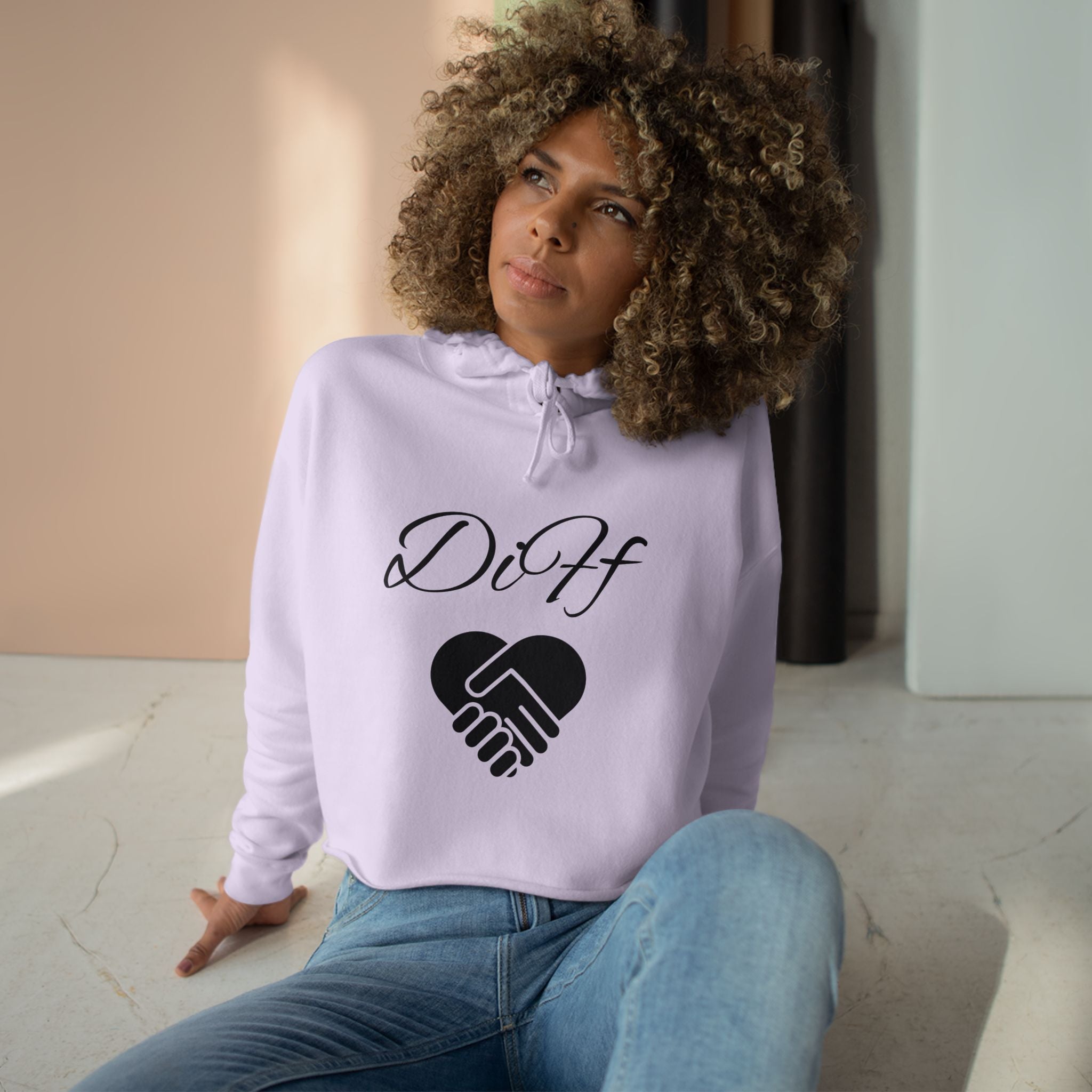 DiFf Originals Crop Hoodie "Light Purple"