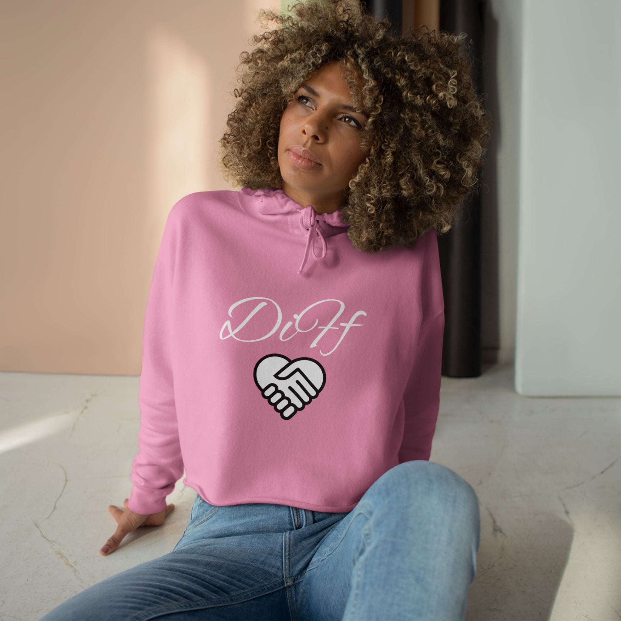 DiFf Originas Crop Hoodie "Light Pink"